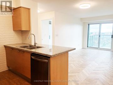 Toronto (Willowdale East) condo for rent - A kitchen with a sink and a dishwasher.