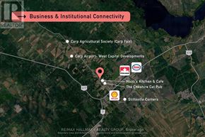 Ottawa apartment for rent - A map shows the location of a carp airport and other businesses.