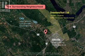 Ottawa apartment for rent - A map shows the surrounding neighborhood of a location with a marker, indicating nearby areas such as Carp and Stittsville.