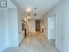 Toronto (Church-Yonge Corridor) condo for rent - A spacious, well-lit kitchen with white cabinets and a light wood floor.
