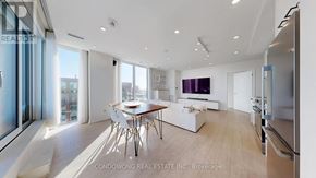 Toronto (Weston-Pellam Park) condo for rent - A modern kitchen and dining area with a large window.