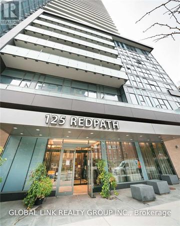 Toronto (Mount Pleasant West) condo for rent - A building with the sign 125 Redpath in front of it.