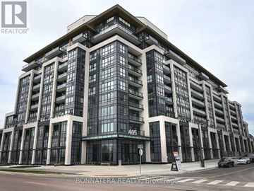 Oakville (Go Glenorchy) condo for rent - A large, modern building with the number 4051 on it.