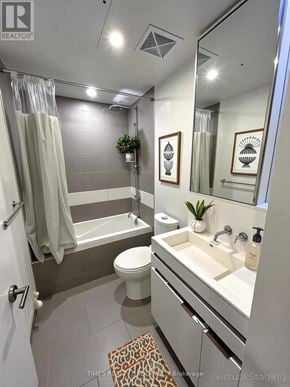 Toronto (Church-Yonge Corridor) condo for rent - A bathroom with a toilet, sink, and bathtub.