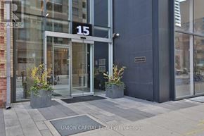 Toronto (Bay Street Corridor) condo for rent - The front of a building with the number 15 on it.