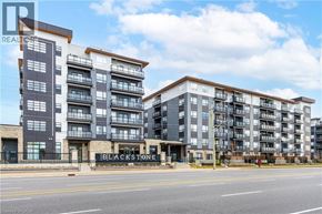 Waterloo condo for rent - Apartment buildings with the name Blackstone on the front.