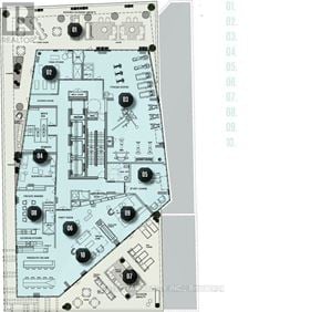 Toronto (Church-Yonge Corridor) condo for rent - A floor plan of a building with numbered rooms and a realtor logo.