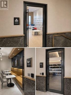 Vaughan (Vaughan Corporate Centre) condo for rent - A black door with a glass window is the main focus of the image.