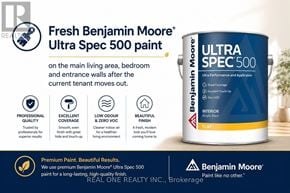 Oakville (Go Glenorchy) condo for rent - An advertisement for Benjamin Moore Ultra Spec 500 paint, highlighting its professional quality and excellent coverage.