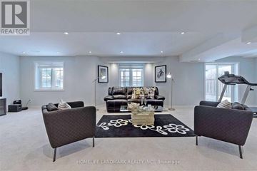Richmond Hill (Jefferson) apartment for rent - A living room with a black sofa and a coffee table.