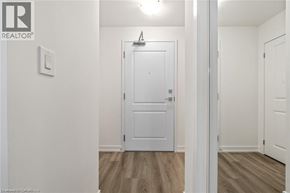 Waterdown condo for rent - A white door in a room with a light switch on the wall.