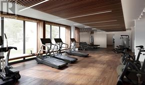 Toronto (Annex) condo for rent - A gym with treadmills, elliptical machines, and other exercise equipment.