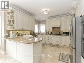 Brampton (Vales Of Castlemore North) apartment for rent - A kitchen with white cabinets and a marble countertop.