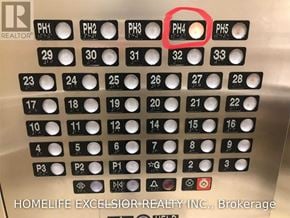 Toronto (Bendale) condo for rent - A close up of a keypad with the number 34 circled in red.