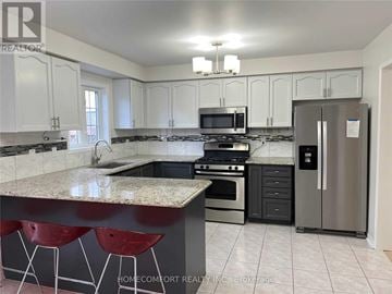 Markham (Cedarwood) apartment for rent - A kitchen with a granite countertop and stainless steel appliances.