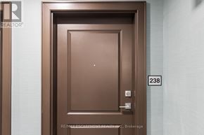 Hamilton (Waterdown) condo for rent - A brown door with the number 238 on it.