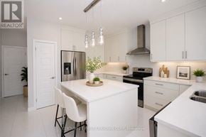 London North (North S) apartment for rent - A modern kitchen with white cabinets and appliances.