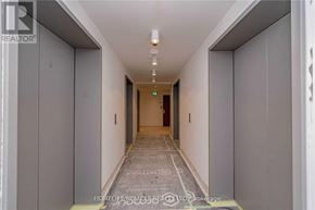 Toronto (High Park-Swansea) condo for rent - A long hallway with a carpeted floor and a light at the end.