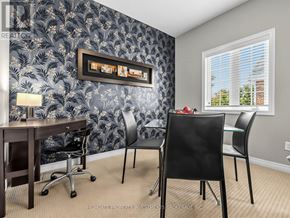 Vaughan (Kleinburg) apartment for rent - A room with a desk, chairs, and a picture frame on the wall.