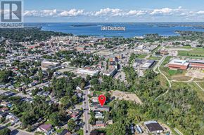 Orillia triplex for rent - Lake Couchiching is a large body of water in the distance.