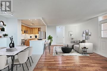 Mississauga (Applewood) condo for rent - A modern living room with a dining table and chairs.