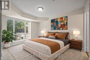 Toronto (Lawrence Park South) condo for rent - A bedroom with a large bed and a painting on the wall.