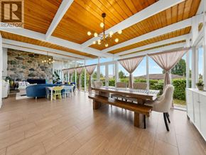 West Vancouver apartment for rent - A spacious dining area with a wooden table and chairs.