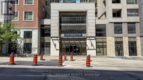 Hamilton (Central) condo for rent - A building with the sign 150 MAN ST in front of it.