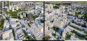 Mississauga (Cooksville) condo for rent - A rendering of a modern building complex with the name "arte" on the top left corner.