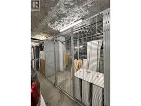 Vancouver apartment for rent - A metal fence in a storage room.