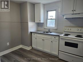 Welland (Welland Downtown) multi-family for rent - A kitchen with a stove, sink, and cabinets.