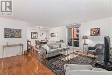 Ottawa condo for rent - A living room with a grey couch and a painting on the wall.