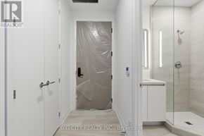 Toronto (Thorncliffe Park) condo for rent - A bathroom with a shower, sink and toilet is under construction.