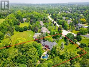 Hamilton (Carlisle) apartment for rent - A bird's eye view of a residential area with a red line drawn across it.