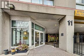 Toronto (Mount Pleasant West) townhouse for rent - The entrance to a building with a sign that says "Attend Deliver".