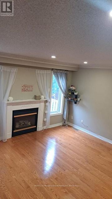 Mississauga (Meadowvale Village) apartment for rent - A living room with a fireplace and a window.