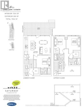 Toronto (Downsview-Roding-Cfb) townhouse for rent - A floor plan for a residential property with two bedrooms, two bathrooms, and a garage.