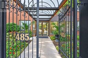 Toronto (The Beaches) multi-family for rent - A black gate with the number 485 on it.