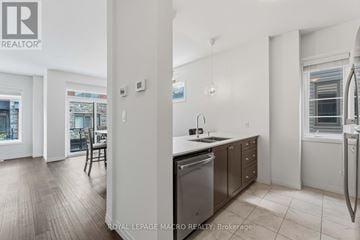 Hamilton (Stoney Creek Mountain) townhouse for rent - A kitchen with a stainless steel dishwasher and a sink.