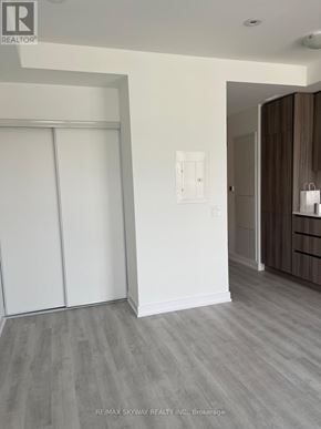 Toronto (Waterfront Communities) condo for rent - A room with a sliding door and a light switch on the wall.
