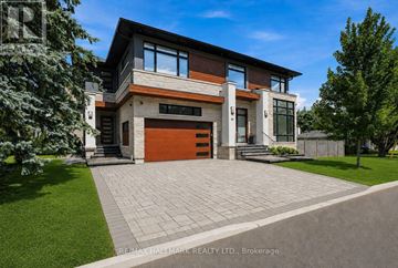 Toronto (Bayview Village) apartment for rent - A modern house with a large front yard and a driveway.