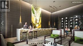 Toronto (Church-Yonge Corridor) condo for rent - A rendering of a modern tea room interior with a bar and seating area.