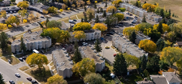 Edmonton apartment for rent - A residential area with houses and trees.
