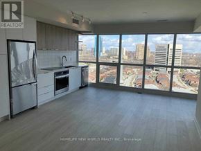 Toronto (Flemingdon Park) condo for rent - A kitchen with a view of the city.