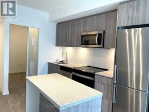 Richmond Hill (South Richvale) condo for rent - A kitchen with a granite countertop and stainless steel appliances.