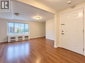 Brantford apartment for rent - A room with wooden floors and a white door.