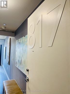 Toronto (Waterfront Communities) condo for rent - A wall with a number 817 on it.