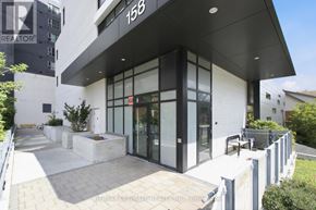 Waterloo condo for rent - A modern building with the number 168 on it.