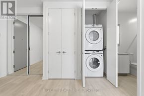 Toronto (Thorncliffe Park) condo for rent - A white laundry room with a washer and dryer.