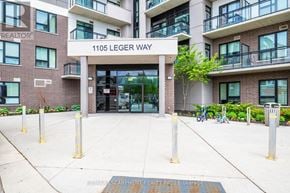 Milton (Fo Ford) condo for rent - The entrance to a building with the sign 1105 Leger Way.